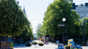 Vy över Storgatan i Sundsvall