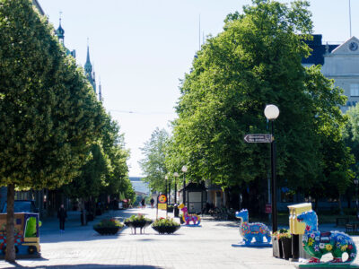 Vy över Storgatan i Sundsvall