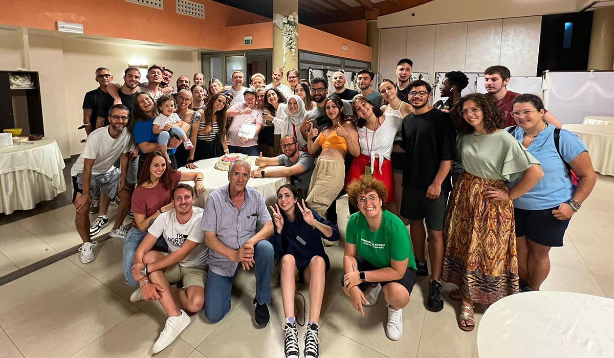 Gruppbild på deltagarna i Italien