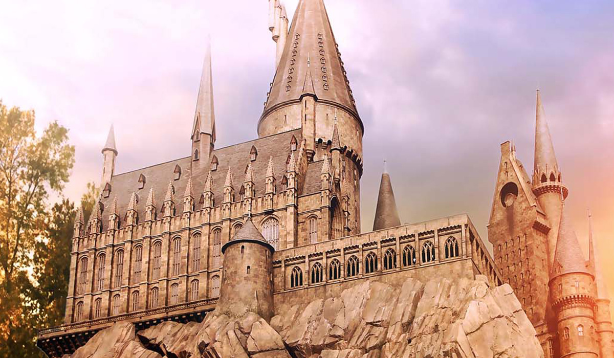 Bild på skolan Hogwarts i Harry Potter